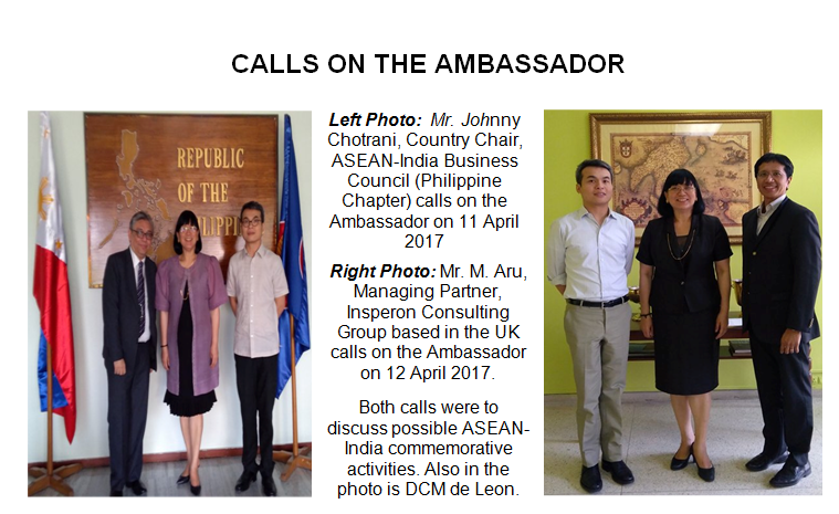 11 AND 12 April 2017 CALLS ON THE AMBASSADOR FINAL