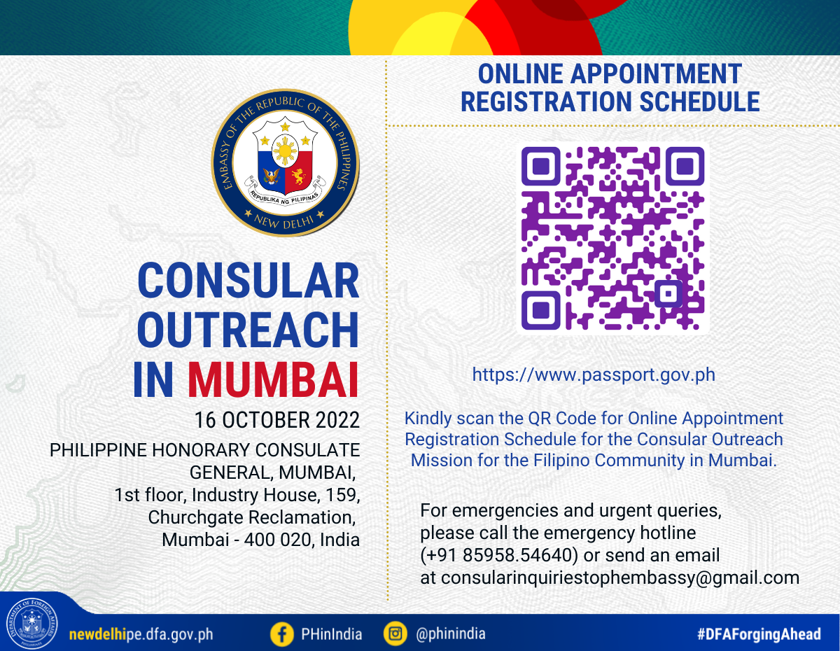 Advisory for Consular Outreach in Mumbai